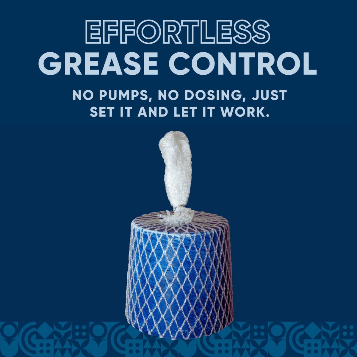 Eco Strong Commercial Grease Trap Treatment | Interceptor Grease Cleaner | Drop In Microbial Block Continually Digests Fats & Eliminate Odors (2 lbs)