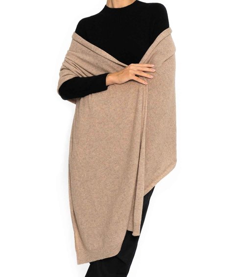 ENETIX Women's Cashmere Wool Oversized Shawl Wrap, Solid Color Pashmina Ultra Soft Stole Scarf for Women with Gift Box (Camel)