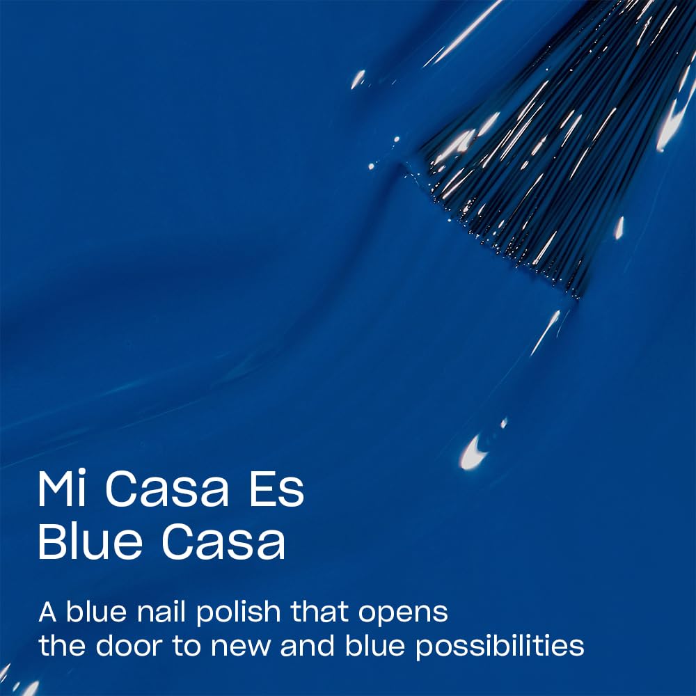 OPI Nail Lacquer Mi Casa Es Blue Casa | Opaque Bright Blue Crme Chip Resistant Nail Polish | Mexico City Collection