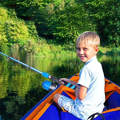PLUSINNO Kids Fishing Pole, Portable Telescopic Fishing Rod and Reel Combo Kit - with Spincast Fishing Reel Tackle Box for...