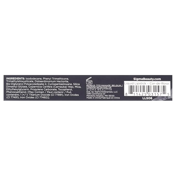 Sigma Beauty Liquid Lipstick – Bold and Luxurious Liquid Matte Lipstick with a Satin Finish - Clean, Vegan Cruelty Free Makeup (Cor-de-Rosa)