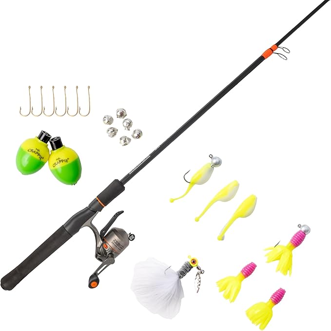 Zebco 33 Micro Trigger Spincast Reel and Fishing Rod Combo, 6-Foot 6-Inch 2-Piece Telescopic Rod, Ultra-Lt Power, Mod Acti...