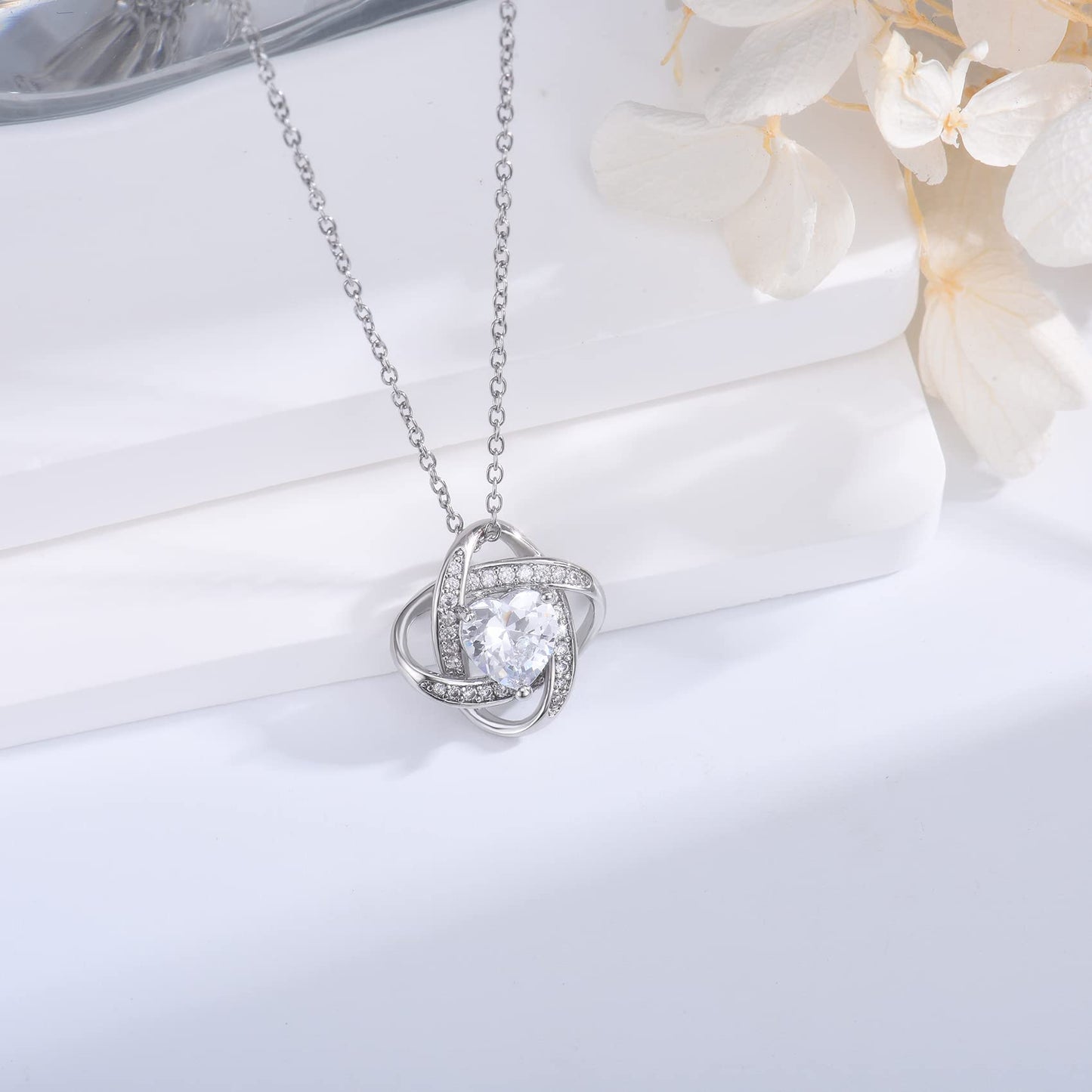 EPIRORA Best Friend Birthday Gift for Women- Love Knot Pendant Necklace for Bestie, Friendship Bff Jewelry Gifts for Friend, 18"
