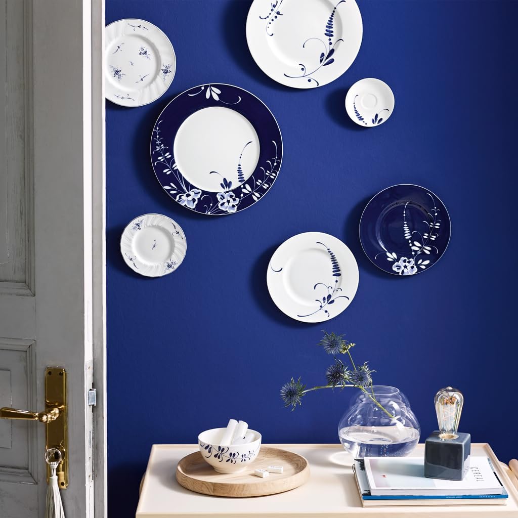 Villeroy & Boch Old Luxembourg Brindille Buffet Plate, 11.75 in, Premium Porcelain, White/Blue