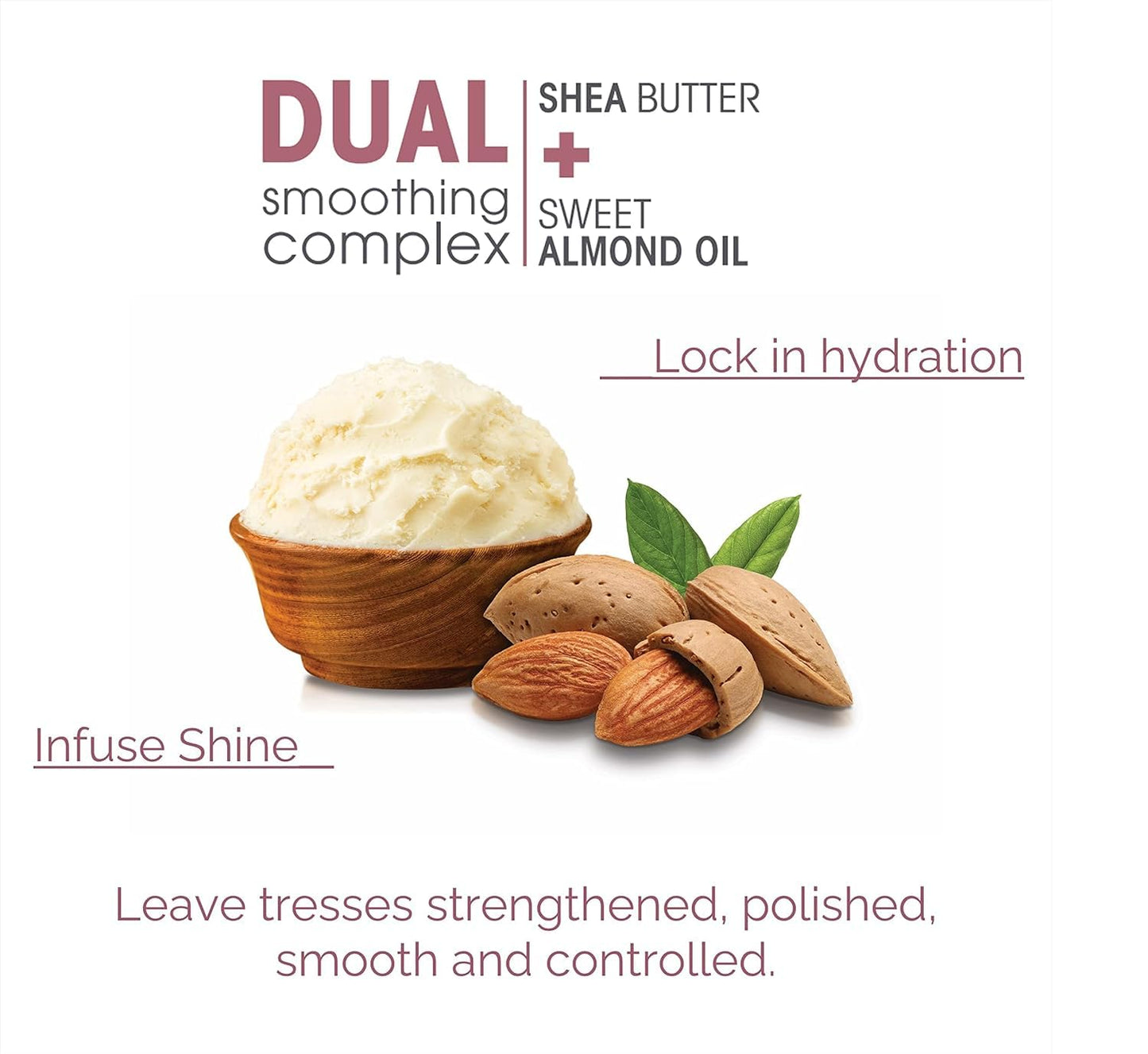 GIOVANNI 2chic Frizz Be Gone Polishing Serum - Anti-Frizz Natural Hair Smoothing Formula with Shea Butter & Sweet Almond Oil, No