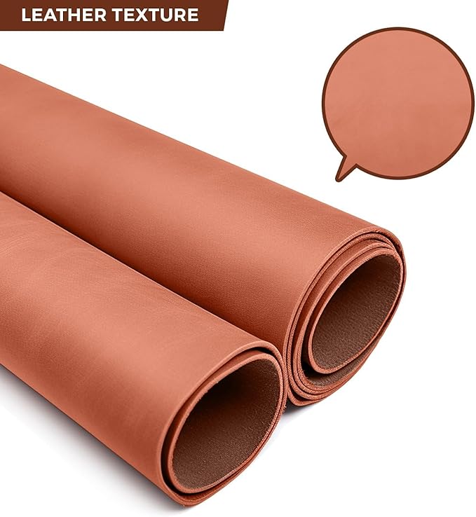 Tooling Leather Full Grain Sheets Genuine Cowhide Leather 1.8mm-2.0mm Thick Square Piece for Sewing Hobby, Crafting Leather Work Cognac 4"x10"
