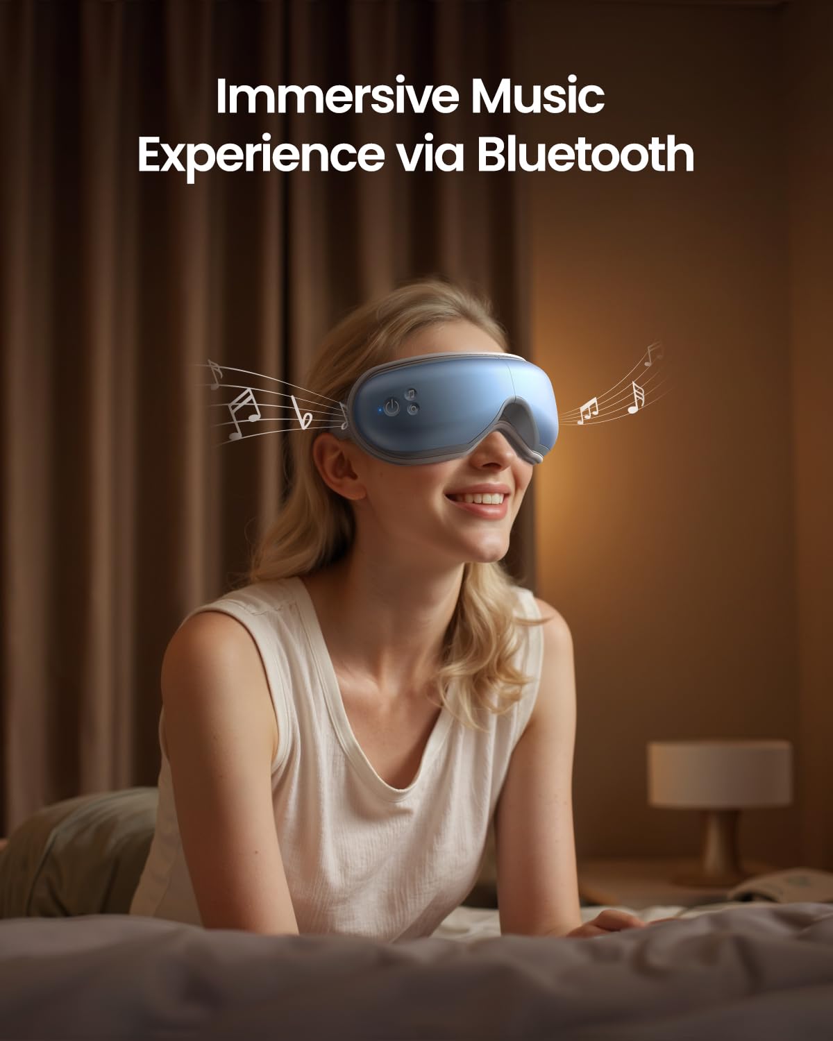 RENPHO Eye Massager with Heat, Birthday Valentines Day Gifts, Migraine Massager with Remote, Compression, Silent Mode, Bluetooth, Heated Sleep Mask for Strain Relief, Stye Eye, Improve Sleep