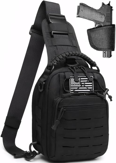 Vdones Tactical Sling Bag for Men Concealed Carry Crossbody Pack Gun Carry EDC BagMens Chest Pouch