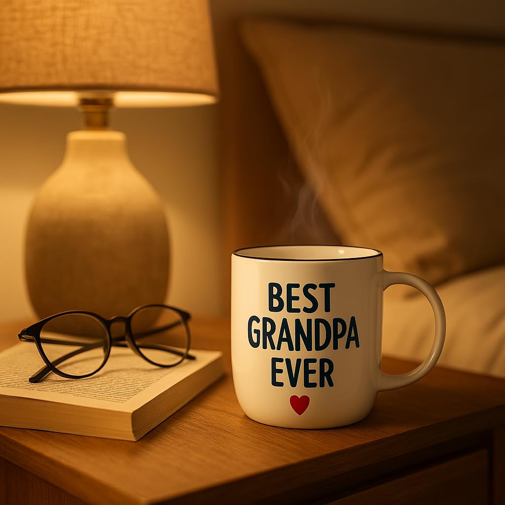 Triple Gifffted Worlds Best Grandparents Coffee Mugs for Grandma and Grandpa, Gifts Ideas From Grandkids, Grandchildren, New First Time Grandparent Announcement Christmas Valentines Day, Ceramic 380ml