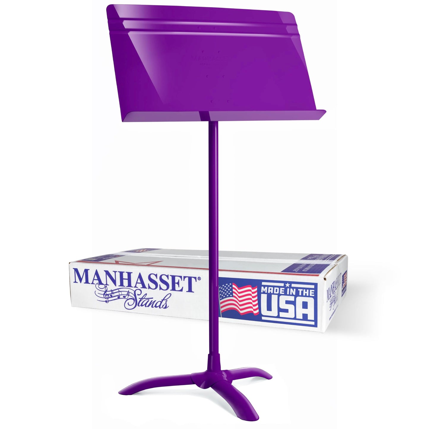 Manhasset Music Stand For Sheet Music - 48 Symphony Model - 4801PUR - Long Lasting, Durable Manhasset Stand - Adjustable Height