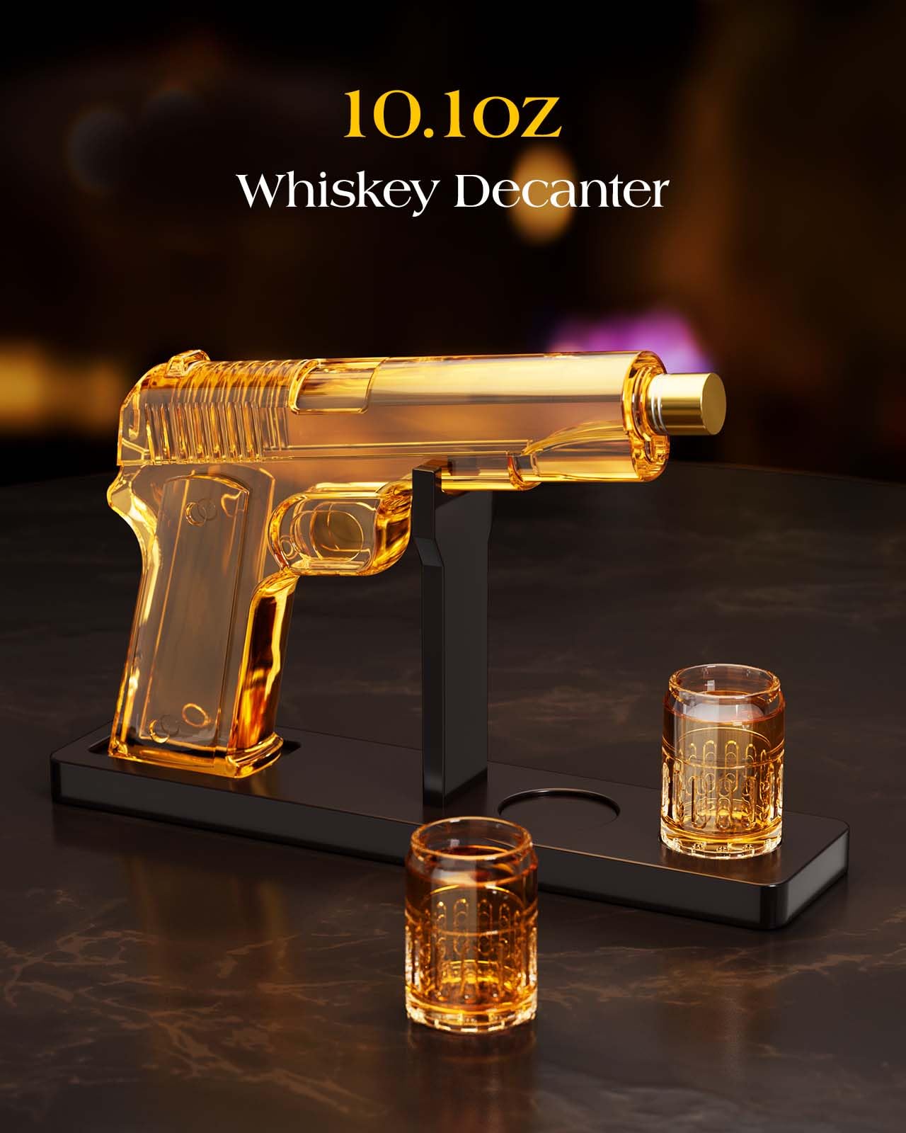 Gifts for Men Dad, Whiskey Decanter Set with 2 Glasses, Unique Gift for fathers day, Husband, Boyfriend, Brother, Anniversary Memorial Day Birthday Gift Ideas, Cool Drinking Accessories for Home Bar