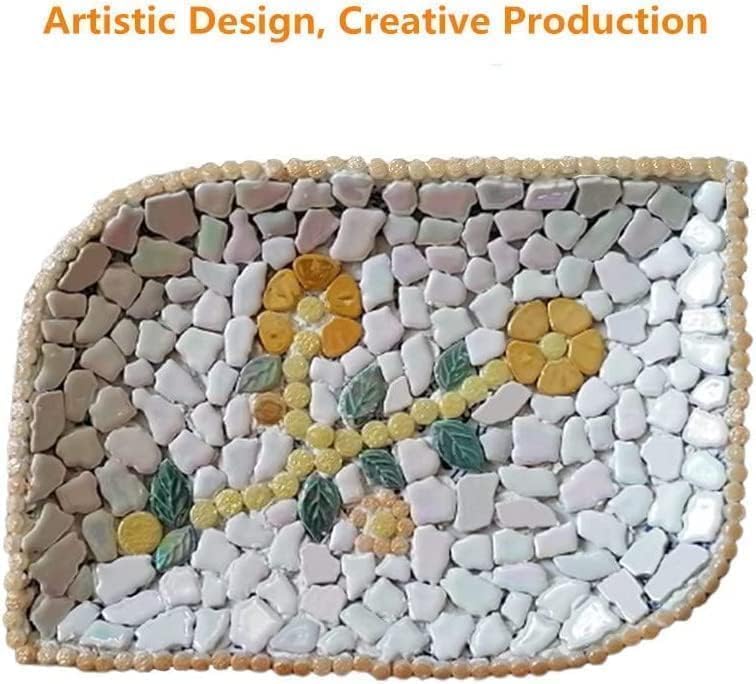0.78"-1.57" Irregular Ceramics Mosaic Tiles,1.1LB Mosaic Pieces Stones for Home Decoration DIY Craft Plates Flowerpots Vases Cups Mosaic Making Supplies (Blue)