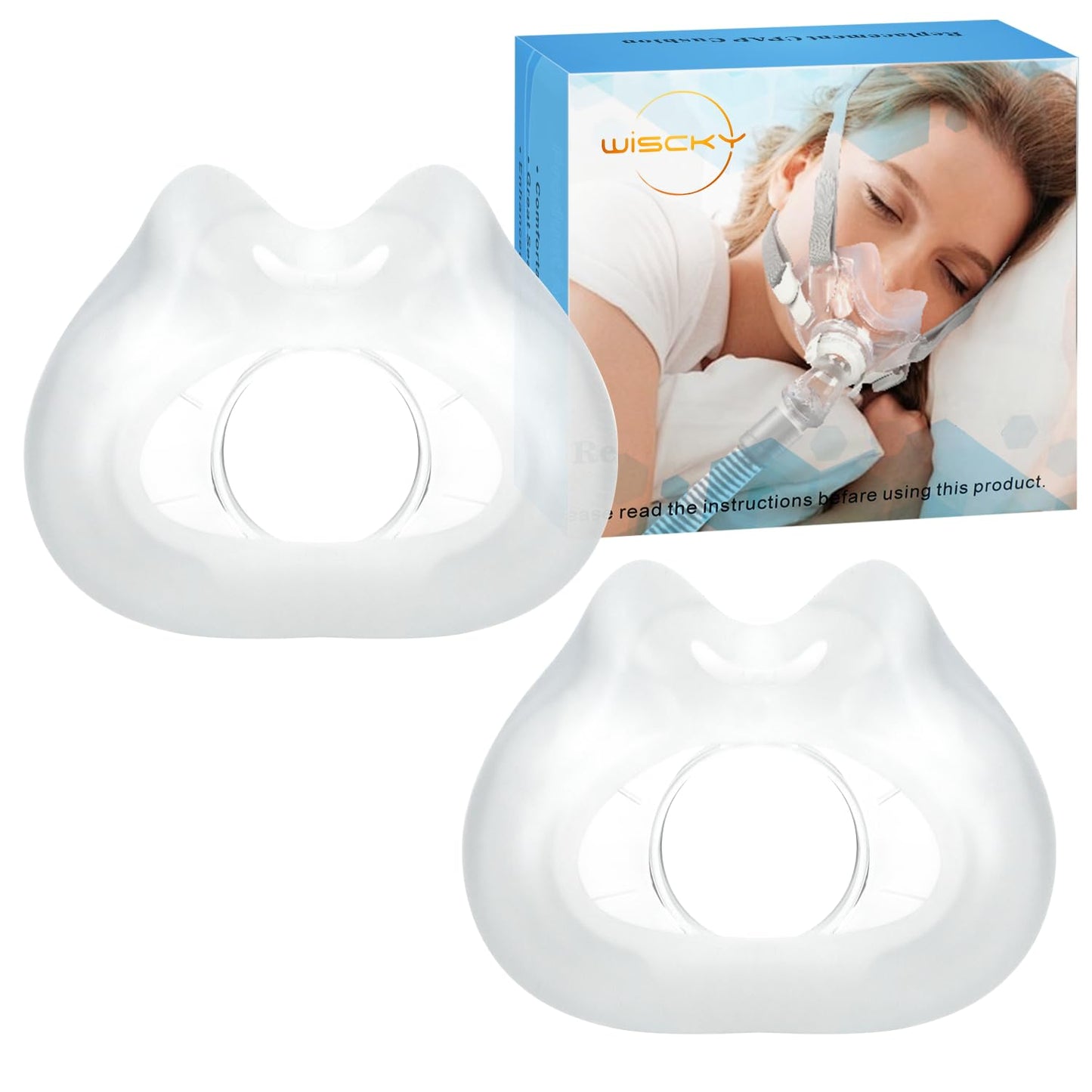 Replacement Cushion fo AirFit F30(M) Mask - 2 Packs Reliable Seal & Perfect Fit Full Face Mask Cushions, Compatible with Original F30 Frame(Medium)