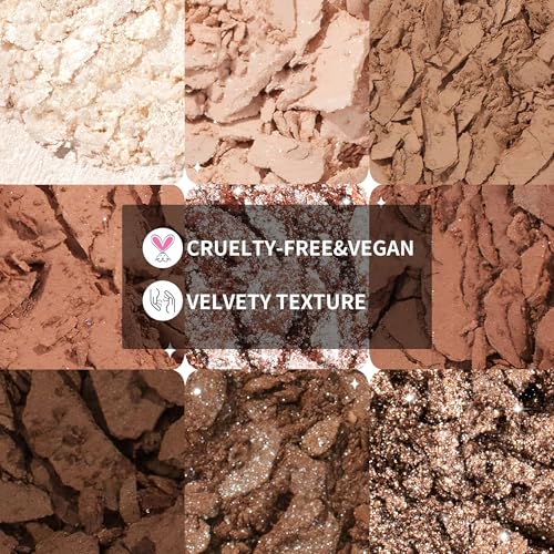 docolor Neutral Eyeshadow Palette 9 Colors Nude Brown Eyeshadow Palette Eye Shadow Palette Makeup Palettes with Velvety an...