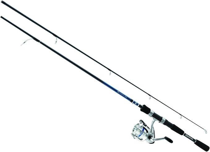 Daiwa DSK10-2B/F502UL D-Shock Freshwater Spinning Combo, 2 Bearings, 5' Length, 2Piece Rod, Ultra Light Power, Fiberglass ...