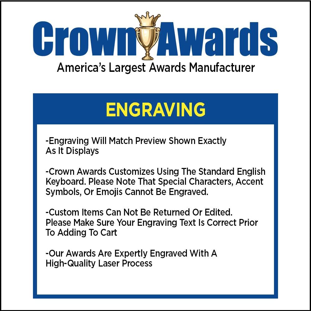Crown Awards 40 Years of Service Standing Circle Paperweight, Custom Engraved Years of Service Crystal Paperweight Gift Prime