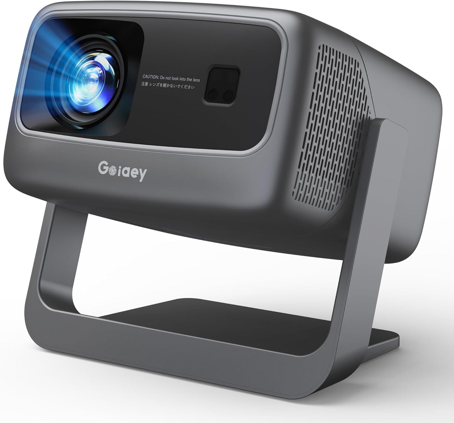 [3500 ANSI/ Official Apps/65W Audio] Outdoor 4K Projector with WiFi and Bluetooth, Auto Focus, Auto Keystone Smart Projector Support DoIby Audio, 2026 Upgrade GO2 Short Throw Projector with 360°Stand