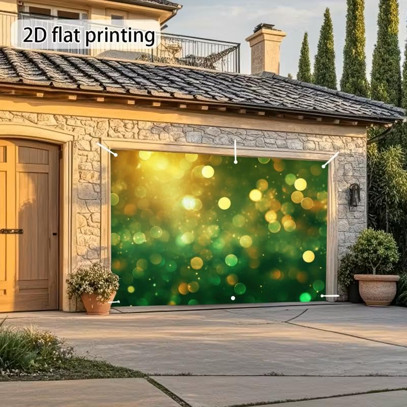 Blur bookeh Gold Lights Flashes a Green Color Backdrop Bitrhday Party Decorations Photography Studio Photo Backdrops Backg...