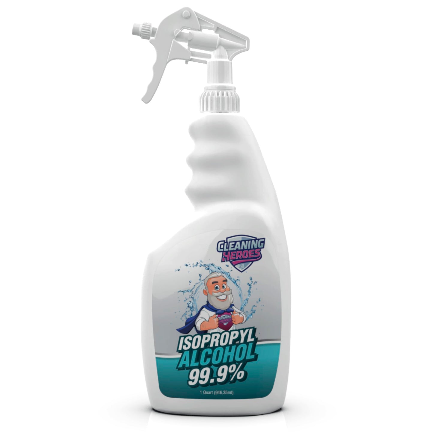CLEANING HEROES 99% Isopropyl Alcohol Spray, 32 Fl. Oz - Ultimate Rubbing Alcohol Cleaner for Electronics, Wounds, and Household Use