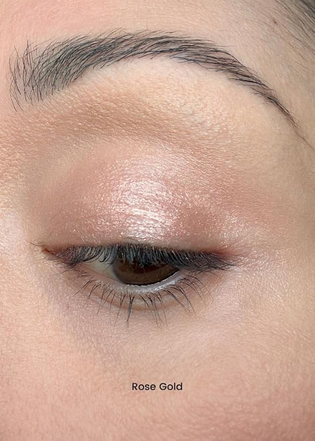 M2U NYC (Rose Gold Liquid Eyeshadow – Quick Drying Liquid Eye Shadow with One Swipe Pigment Coverage – Long Lasting, Buildable & Blendable Crease Proof Formula – Shimmer Finish