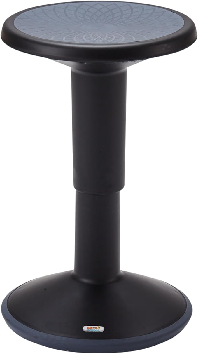 Back2School Express Adjustable Wobble Stool, Flexible Seating, Black