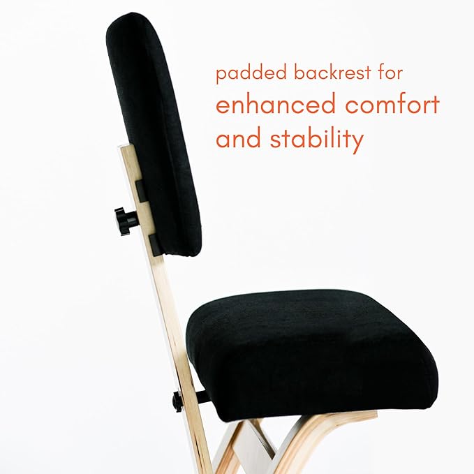 Sleekform East Austin Kneeling Chair, Posture Support Comfortable Ergonomic Kneeling Chair, Natural Back Pain Relief, Best for Posture