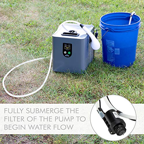 Hike Crew Portable Propane Water Heater & Shower Pump – Compact Outdoor Cleaning Showering System w/LCD Auto Safety Shutof...