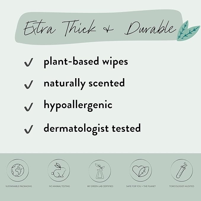 The Honest Company Nourish and Cleanse Naturally Scented Wipes Cleansing Multi-Tasking 99% Water Plant Based Hypoallergenic Sweet Almond 240 Count
