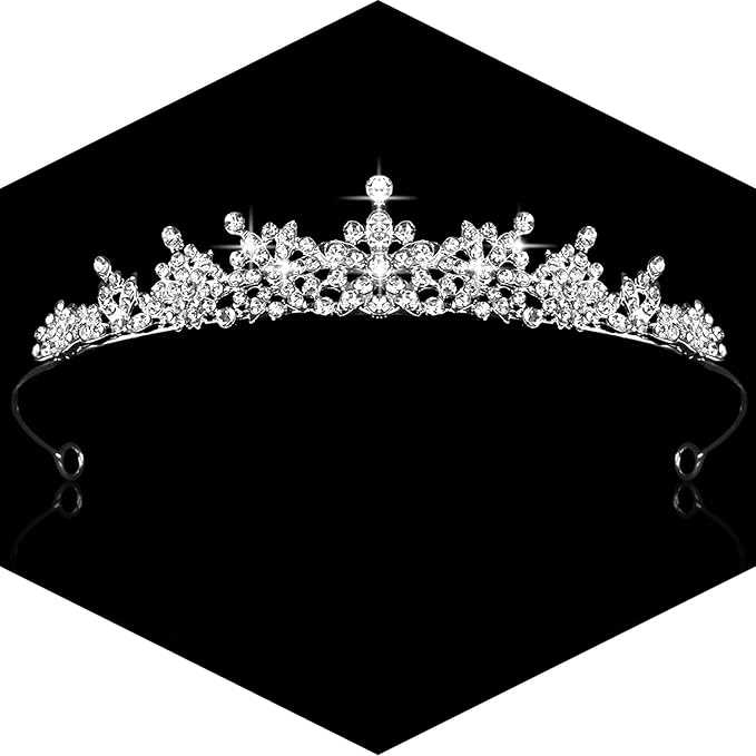 CUBACO Silver Tiara Crown for Women Girls Rhinestone Wedding Tiaras Crown for Bride Crystal Princess Crowns for Birthday P...