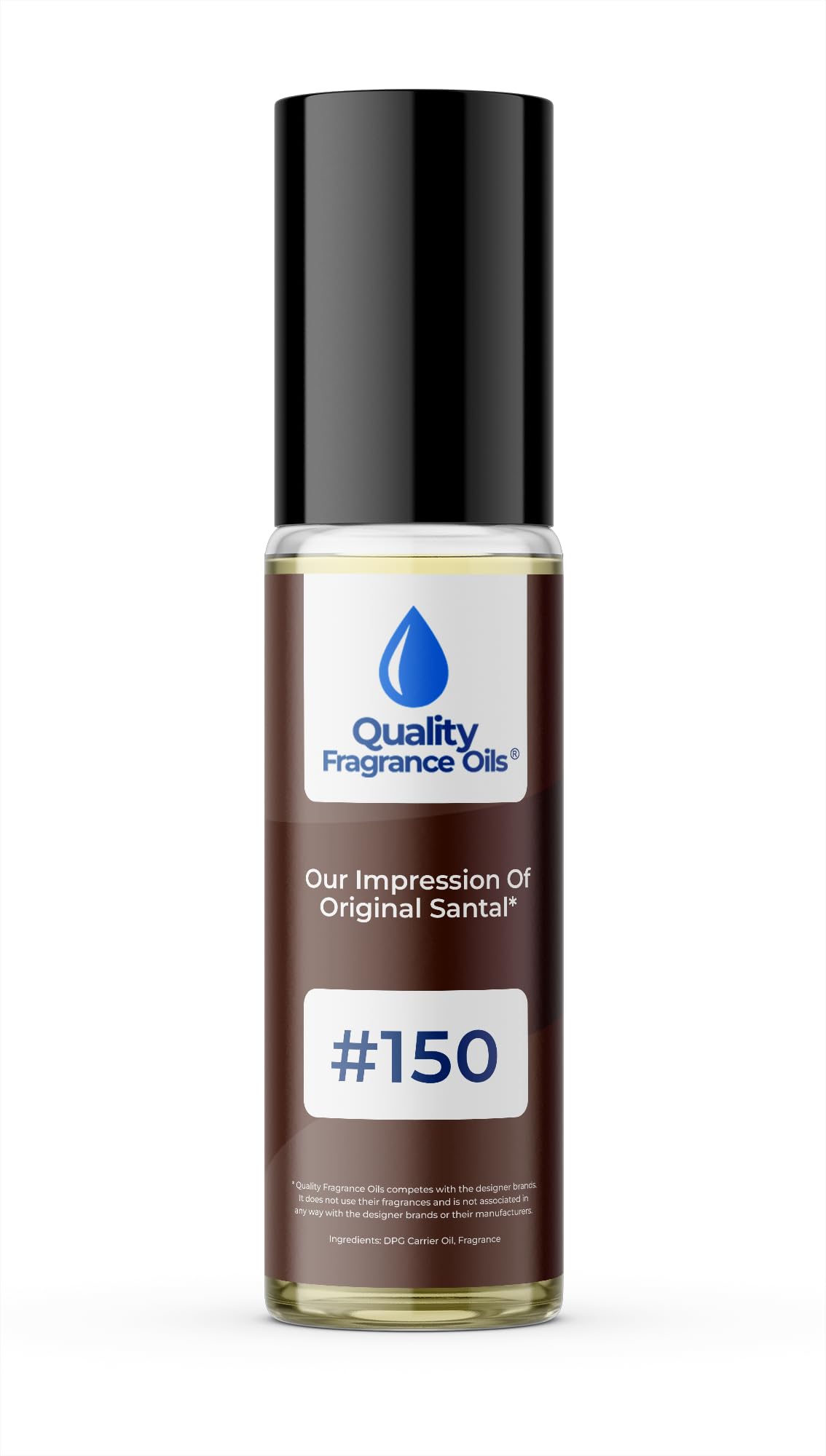Quality Fragrance Oils' Original Santal Impression #150 | Long-Lasting Perfume Oil, Alcohol-Free, Strong Scent, 10ml Roll-On | Affordable Alternative to Designer Fragrances
