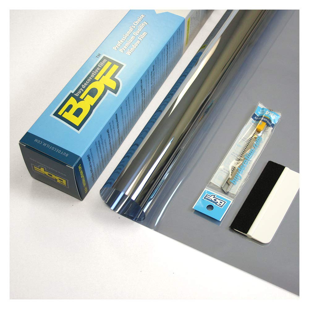 BDF EXS35 Exterior Window Film High Heat Rejection Silver 35 (Medium) - 36in X 14ft
