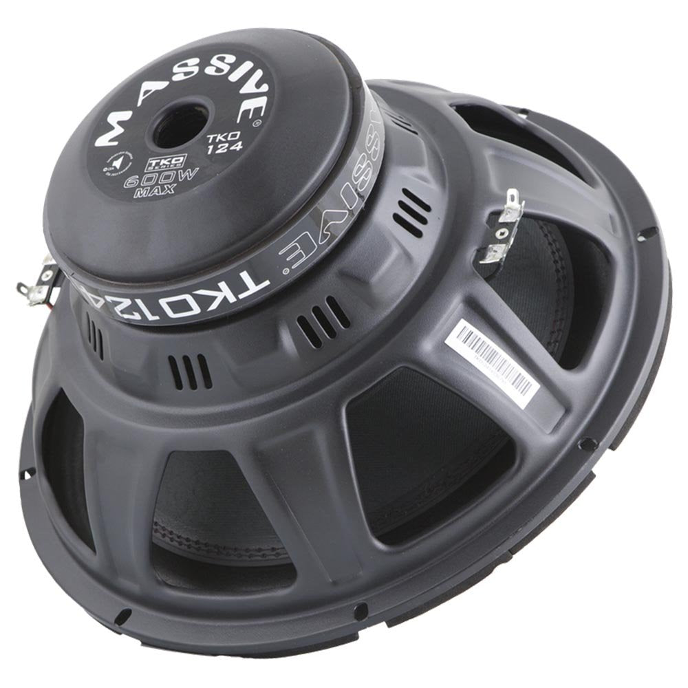 Massive Audio 12 300 Watt Rms Dual 4-Ohm Car Audio Subwoofer Tko124