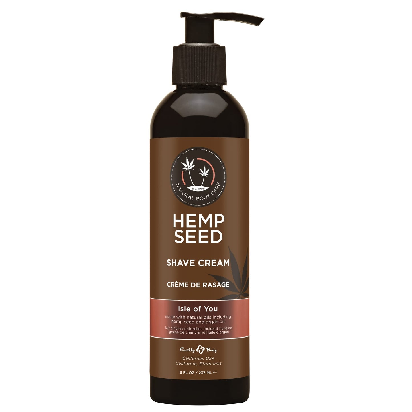 Hemp Seed Shave Cream, Isle of You - 8 oz - Nourishes & Protects Skin - With Hemp Seed Oil, Argan Oil & Vitamin E - Vegan, Cruel