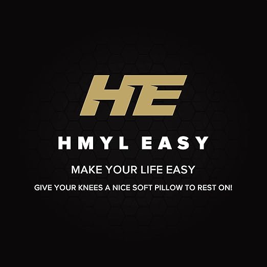 Hmyl Easy Super Soft Knee Pads for Work, Two Strap Non-Slip Design, Replaceable Inner Cushion Leather Knee Pads for Construction, Gardening, Cleaning, Flooring and Garage, Shorts Available