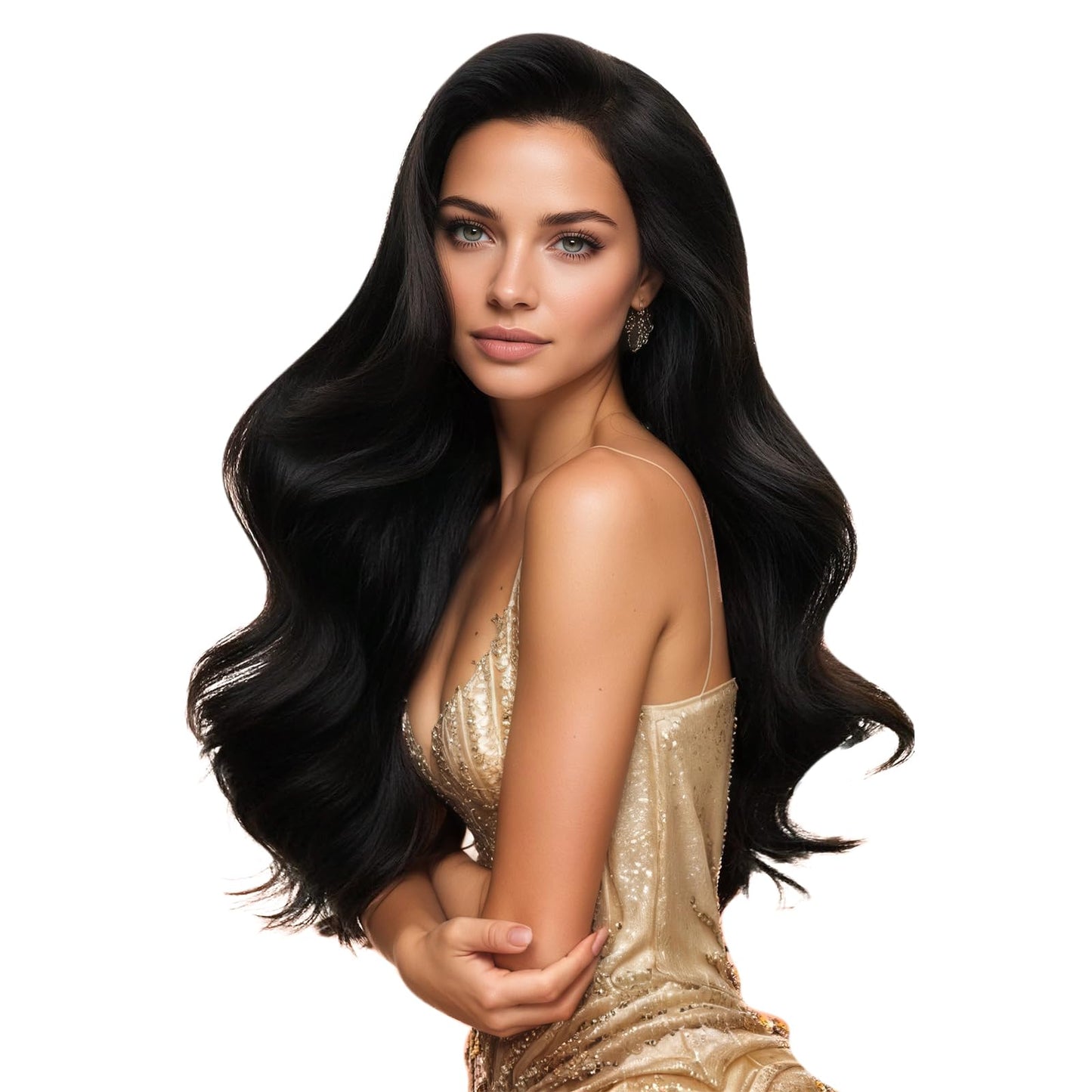 Full Shine Tape in Hair Extensions Tape Extensions Human Hair Color 1 Black 22INCH Invisible Seamless 20PCS 50G Black Hair Exten