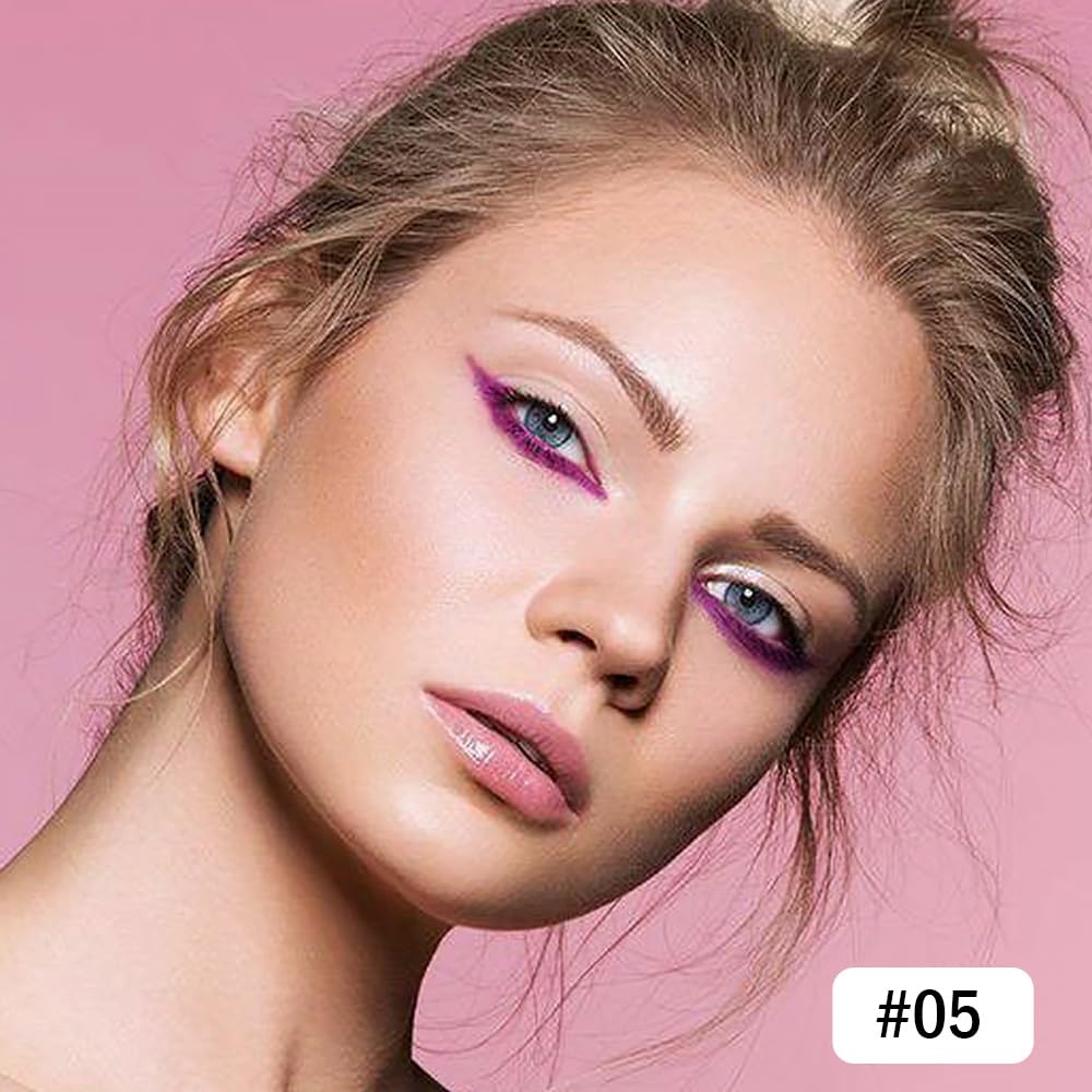 Kaely Gel Eyeliner Pencil for Women, Grape Purple Eye Liner Waterproof Smudge Proof with Sharpener, Waterline Eye Makeup Liners,