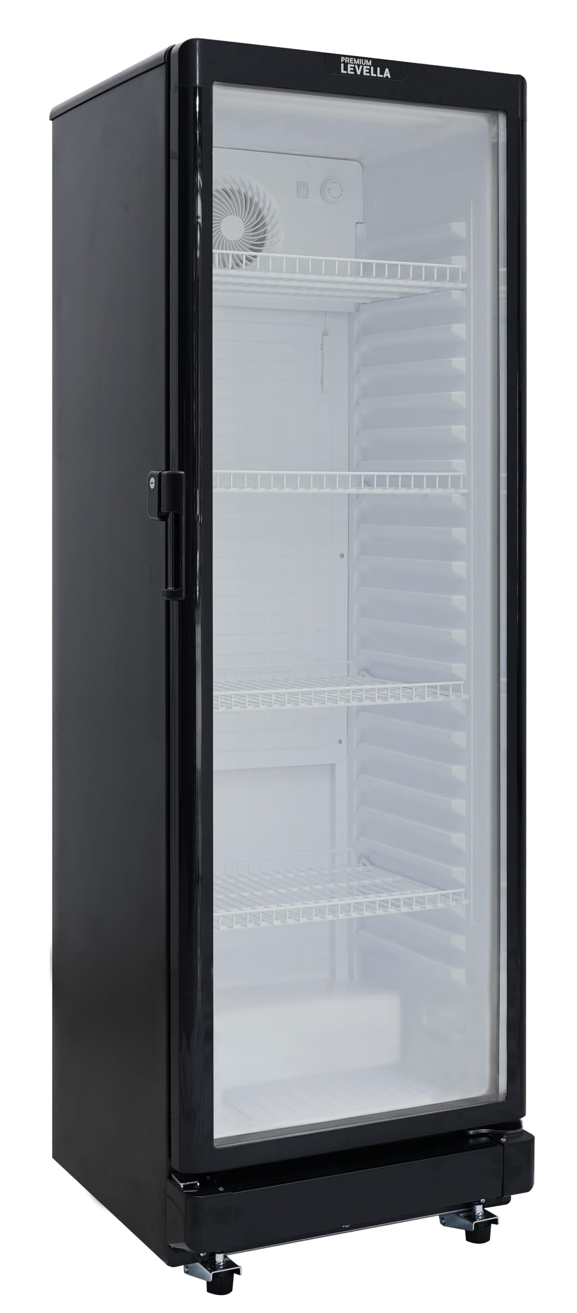 PremiumLevella Glass Door Display Refrigerator 8.5 cu ft Commercial Beverage Cooler Merchandiser
