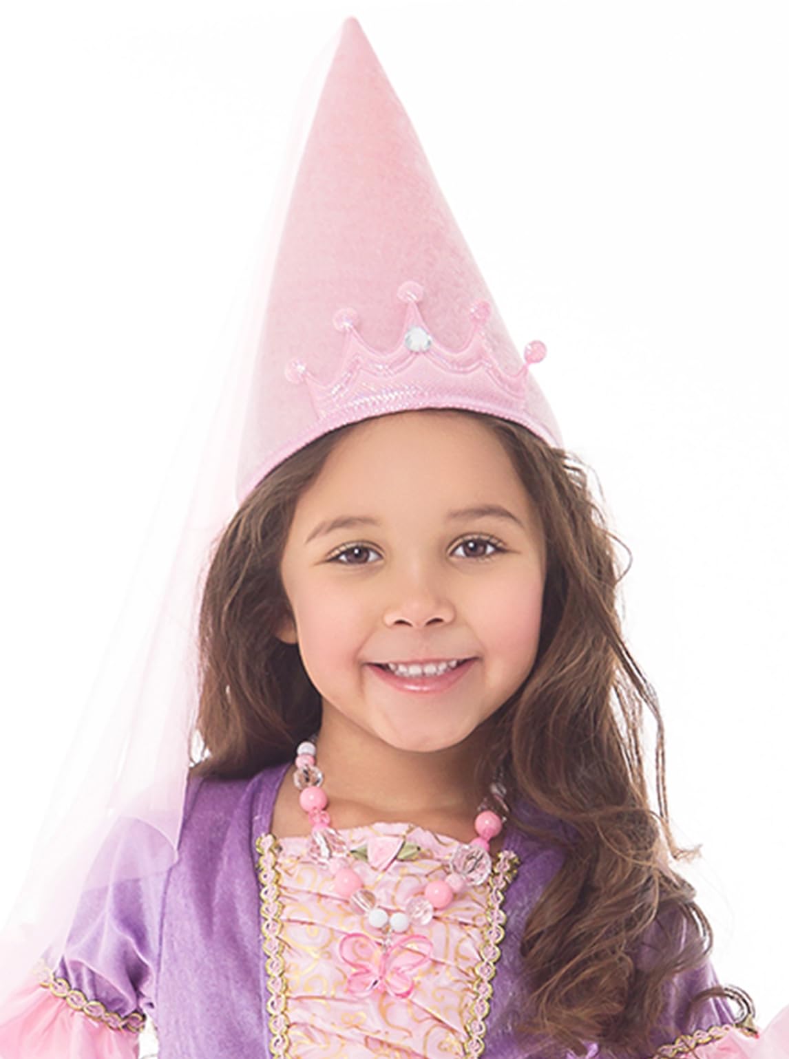 Little Adventures Pink and Lilac Princess Cone Hats for Girls Bundle Set