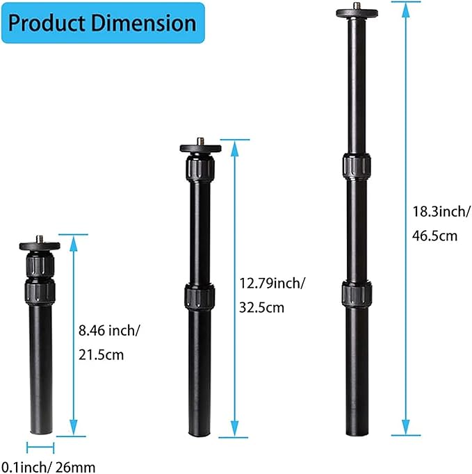 HUNTPAL Gun Rest Rifle Stand Tripod Shooting Stick for Range Table Bench Shooting Practice, Portable Adjustable Compact Aluminum Construction Gun Holder with 360° Swivel V Yoke Head