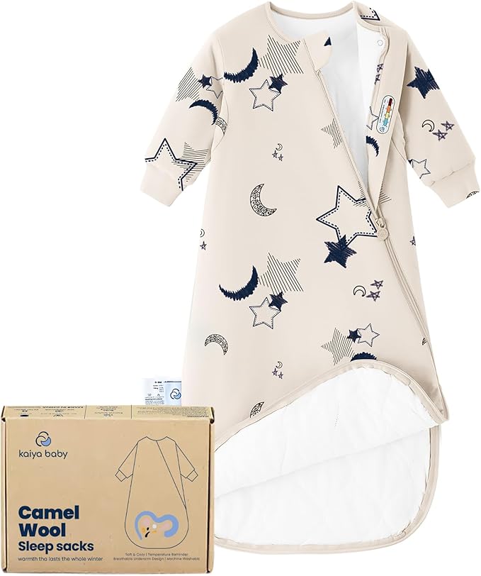 kaiya baby Unisex Sleeping Bag for Babies and Toddlers 2.5 Tog Sleep Sack, Long Sleeve Sleep Sack, Wearable Blanket Baby