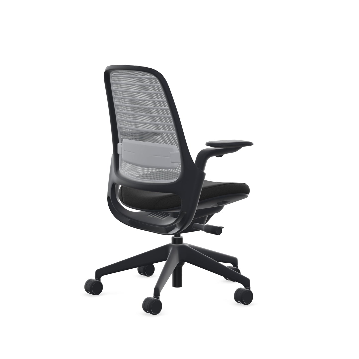 Steelcase Series 1 Office Chair - Ergonomic Work Chair with Wheels for Carpet - Helps Support Productivity - Weight-Activated Controls, Back & Arm Support - Easy Assembly - Nickel + Onyx Era