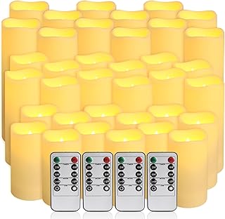 CAKETYCG 36-Pack LED Flameless Candles with Remote Control - Festival Essentials, Turn On The Light of Warm Colors, Home D...