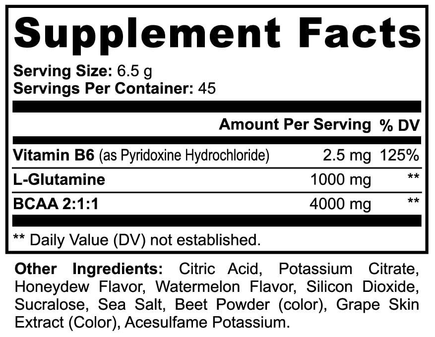 OMIV8 BCAA Powder – Honeydew Watermelon | 2:1:1 Branched Chain Amino Acids | Muscle Recovery, Hydration & Endurance Suppor...