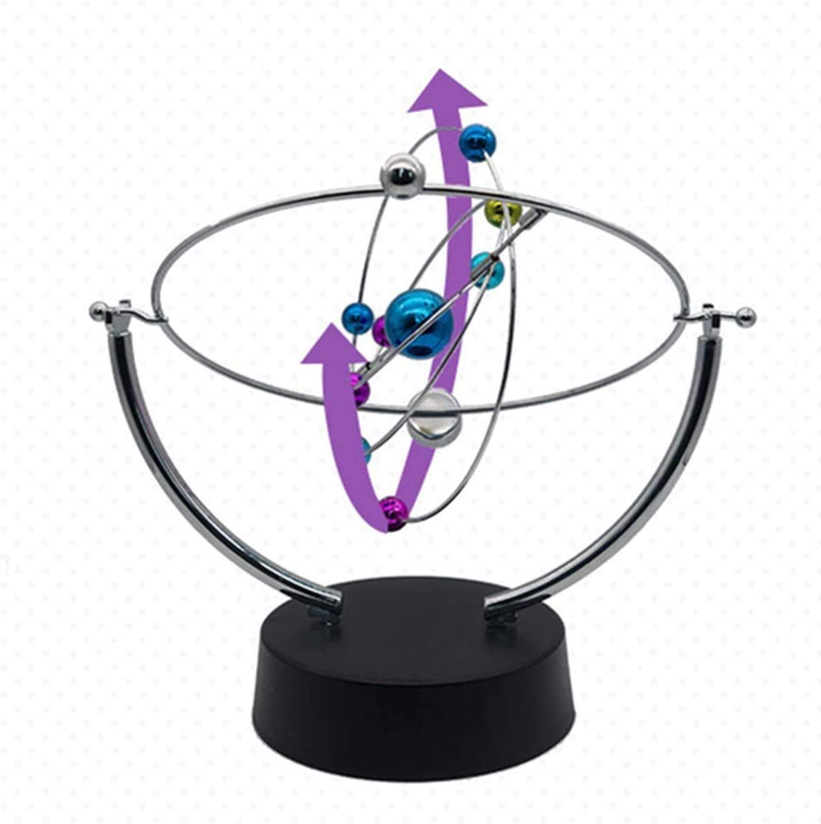 Kinetic Perpetual Motion Galaxy, Outer Space Gadget That Flips and Rotates in Continuous Motion, Battery Operated Desktop Gizmo by SciencePurchase