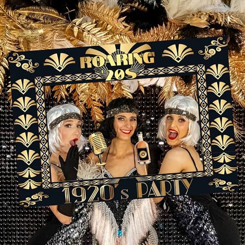 LaVenty Roaring 20s Photo Booth Props 1920s Photo Booth Props Gatsby Party Props Roaring 20s Party Decorations Gatsby Deco...