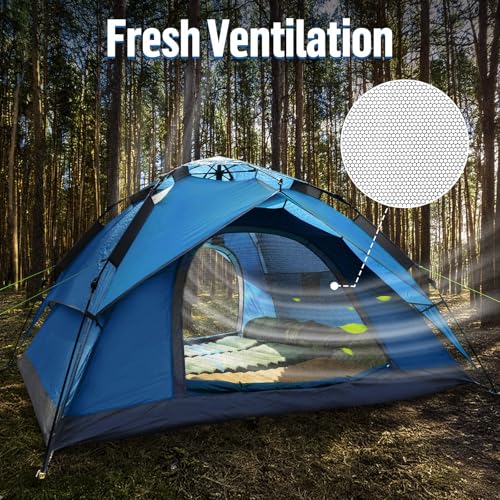 Night Cat Instant Popup Tents 2-3 Persons with Footprint Tarp Easy Setup Camping Tent with Rainfly Double Layers Waterproo...