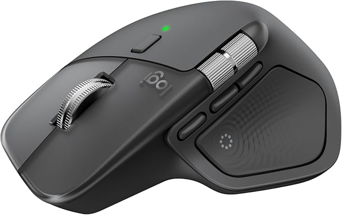 Logitech MX Master 4, Ergonomic Wireless Mouse with Advanced Performance Haptic Feedback, Ultra-Fast Scrolling, USB-C Char...