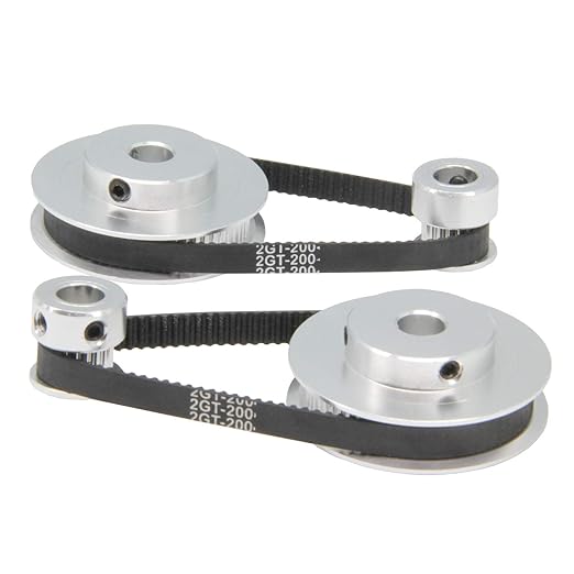 Zeberoxyz 2PCS Set GT2 Synchronous Wheel 20&60 Teeth 8mm Bore Aluminum Timing Pulleys with 2PCS Length 200mm Width 6mm Bel...