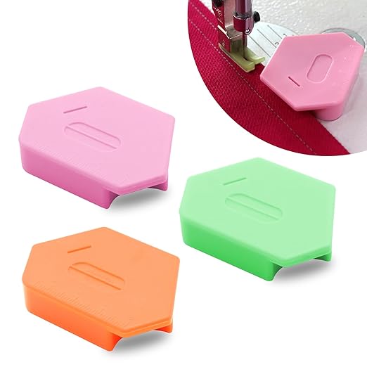 3PCS Magnetic Seam Guide for Sewing Machine, Multifunctional Polygonal Hemmer Guide with Scale, Universal Sewing Quilting ...