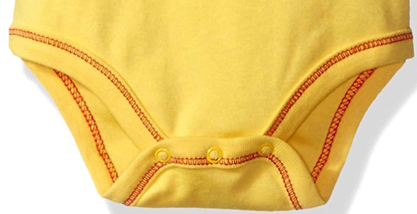 Disney Boys' Winnie the Pooh Bodysuit with Cap Set, Yellow, 0/3M